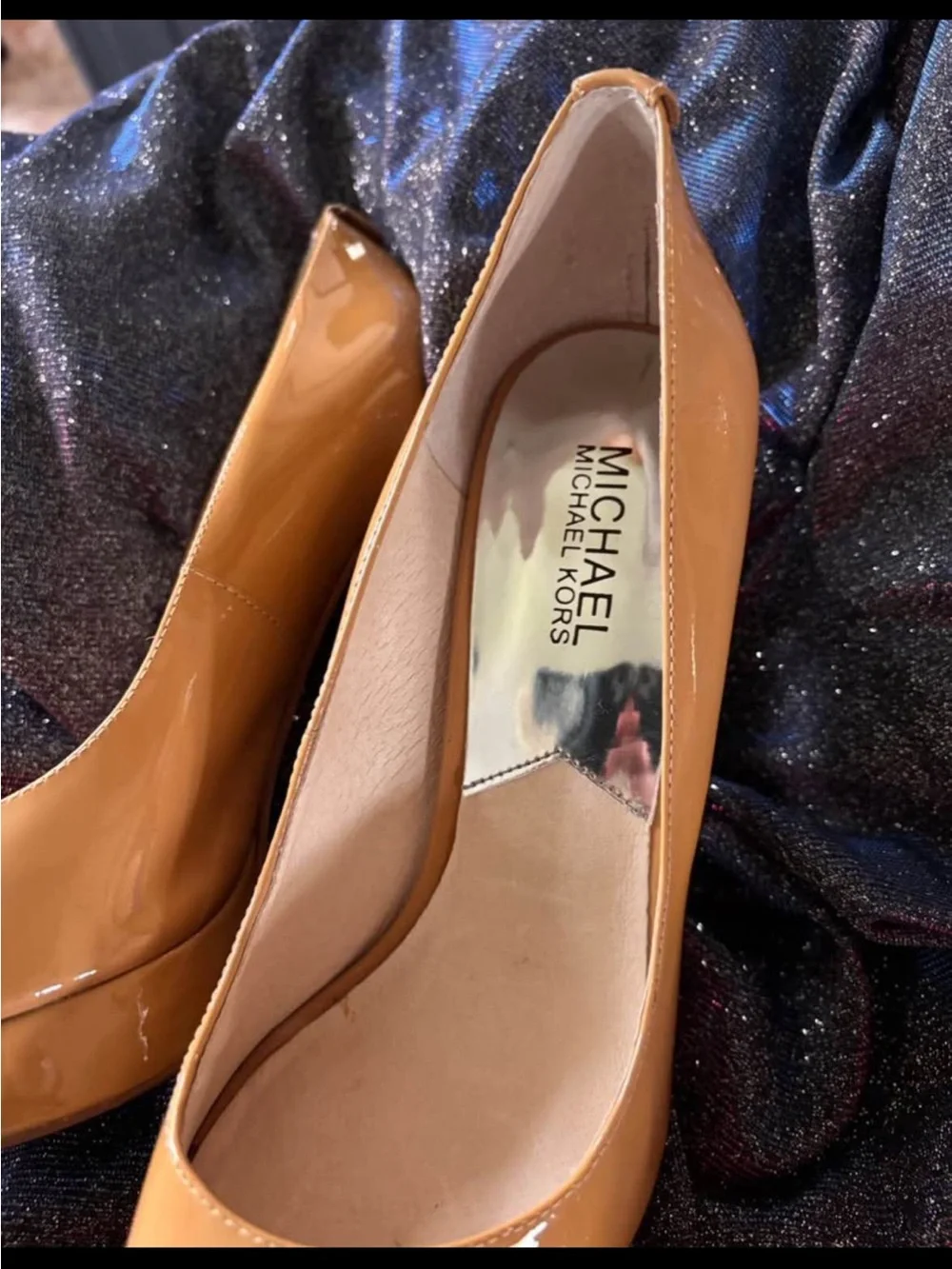 Michael by Michael Kors patented stiletto tan heels in a size 8